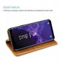 Samsung Galaxy s9 Plus Case Genuine Leather Vintage Wallet Folding Flip Brown
