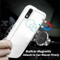 For iPhone XR Case Wallet Wireless Charger Detachable Vegan Leather White