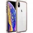 for iPhone Xs/X Case Anti-Scratch Shock Absorption Cover Soft flexible TPU Gold