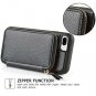 For iPhone 7/8 Plus Leather Wallet Case with Credit Card Holder Cover Black