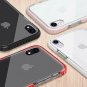 For iPhone XR Case Clear Thin Slim Anti-Slippery Shockproof Bumper Red