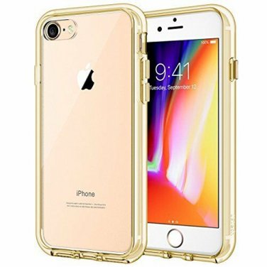 For iPhone 7/8 Plus Case Shock Absorption Bumper Anti Scratch Clear Back Gold