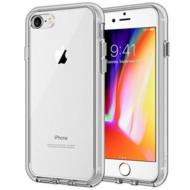 For iPhone 7/8 Plus Case Shock Absorption Bumper Anti Scratch Clear Back Grey