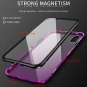 For iPhone XR Case Gradient Color Slim Bumper Magnetic Adsorption Ombre Blue