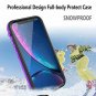 For iPhone XR Case Full-Body Protective Slim Screen Protector Shockproof Purple