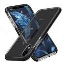 For iPhone XR Case Clear Thin Slim Anti-Slippery Shockproof Bumper Black