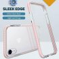 For iPhone XR Case Clear Thin Slim Anti-Slippery Shockproof Bumper Pink