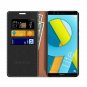 For Huawei PSMART Wallet Case Leather Flip Book Viewing Stand Card Holder Black
