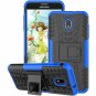 Samsung Galaxy J7 2018 Case Kickstand Shock Absorbing Hybrid Double Layer Blue
