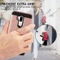 For LG G7 ThinQ Case with HD Screen Protector Degree Rotating Ring Holder Gold