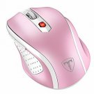 Wireless Mouse 2.4G USB Receiver 5 Adjustable DPI Levels 6 Buttons Pink