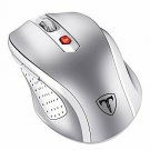 Wireless Mouse 2.4G USB Receiver 5 Adjustable DPI Levels 6 Buttons Silver