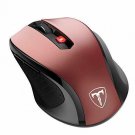 Wireless Mouse 2.4G USB Receiver 5 Adjustable DPI Levels 6 Buttons Red