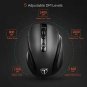 Wireless Mouse 2.4G USB Receiver 5 Adjustable DPI Levels 6 Buttons Black