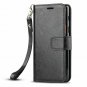 For Galaxy J8 Case Wallet Stand Slim Fit Heavy Duty Protective Shock Flip Black