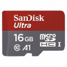 SanDisk 16GB Ultra microSDXC UHSI Memory Card with Adapter 98MB/s C10 U1 Full HD