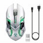Wireless Gaming Mouse Rechargeable Silent Click with Nano Receiver C9s Sliver