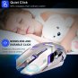 Wireless Gaming Mouse Rechargeable Silent Click with Nano Receiver C9s Sliver