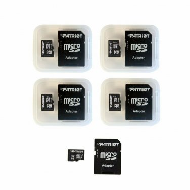 Patriot LX Series 32GB Micro SDHC  Class 10 UHSI  5 Pack PSF32GMCSDHC5PK Full HD