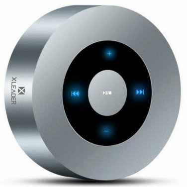 LED Touch Design Bluetooth Speaker Portable Wireless Speakers with HD Silver