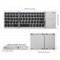 Bluetooth Keyboard Jelly Comb Dual Mode USB Wired Bluetooth Keyboard Silver