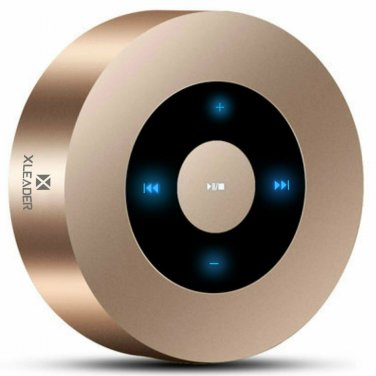 LED Touch Design Bluetooth Speaker Portable Wireless Speakers with HD Gold