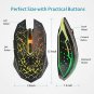 Gaming Mouse Wireless 2.4GHz USB Optical Rechargeable 3 Adjustable 6 Buttons