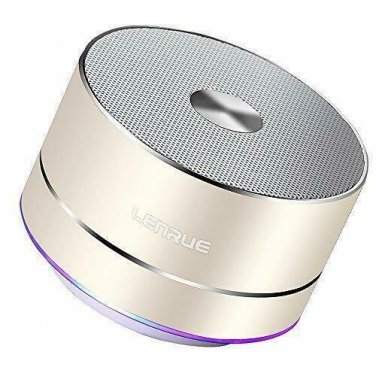 LENRUE Portable Wireless Bluetooth Speaker with BuiltinMic Handsfree Call Gold