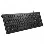 Keyboard Wired Ultra-Thin with Foldable Stand Black