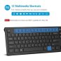 Keyboard Wired Ultra-Thin with Foldable Stand Black