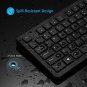 Keyboard Wired Ultra-Thin with Foldable Stand Black