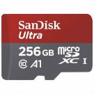 SanDisk 256GB Ultra MicroSDXC UHSI Memory Card with Adapter  100MB/S  Full HD