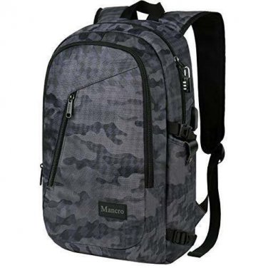 LaptopTravel Bag Theft Durable School Bag Lightweight Charging Port Camouflage