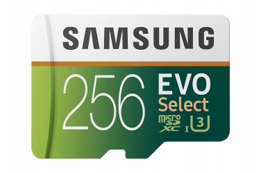 Samsung 256GB 100MB/s U3 MicroSDXC EVO Select Memory Card with Adapter MBME256G