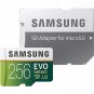 Samsung 256GB 100MB/s U3 MicroSDXC EVO Select Memory Card with Adapter MBME256G