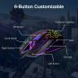 Gaming Mouse Wired USB Optical Computer Mice with RGB Backlit DPI Up 2400,Black