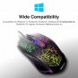 Gaming Mouse Wired USB Optical Computer Mice with RGB Backlit DPI Up 2400,Black
