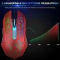 Gaming Mouse Wired USB Optical Computer Mice with RGB Backlit DPI Up 2400 Red