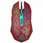 Gaming Mouse Wired USB Optical Computer Mice with RGB Backlit DPI Up 2400 Red