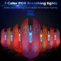 Gaming Mouse Wired USB Optical Computer Mice with RGB Backlit DPI Up 2400 Red
