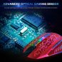 Gaming Mouse Wired USB Optical Computer Mice with RGB Backlit DPI Up 2400 Red