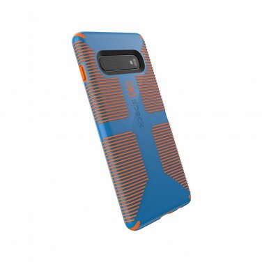 For Samsung Galaxy S10 plus Case Slim duallayer drop protection.Blue/Pumpkin