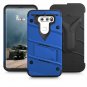 For LG V30 Case Military Grade Drop Tested Tempered Glass Screen Protector Black