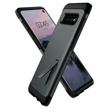 For Samsung Galaxy S10 Case Reinforced Kickstand Air Cushion Technology Graphite
