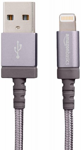 AmazonBasics Nylon Braided Lightning to USB A Cable MFi Certified iPhone Charger