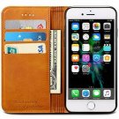 For iPhone XR Wallet Case Premium Leather Business Credit Card Holder Flip Khaki