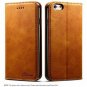 For iPhone XR Wallet Case Premium Leather Business Credit Card Holder Flip Khaki