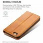 For iPhone XR Wallet Case Premium Leather Business Credit Card Holder Flip Khaki