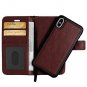 iPhone Xs Max Case Wallet Card  Holder Magnetic Closure,Durable Leather Brown