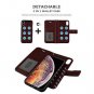 iPhone Xs Max Case Wallet Card  Holder Magnetic Closure,Durable Leather Brown